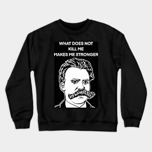 FRIEDRICH NIETZSCHE quote .3 - ink portrait Crewneck Sweatshirt